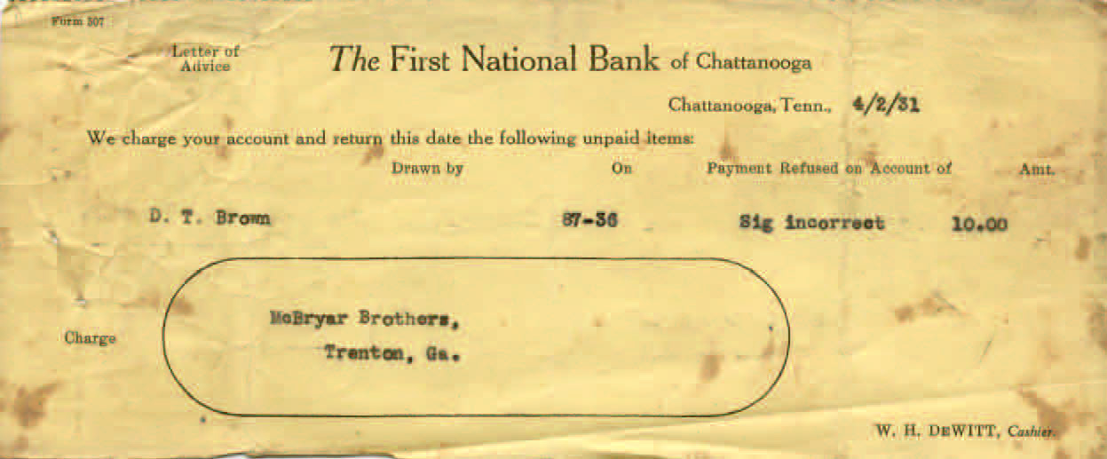 Hamilton National Bank 4-31-1931